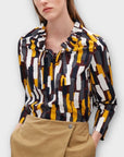COS Cotton Printed Top with Neck Tie - 8/10