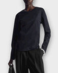 COS Waisted Long-Sleeved Cotton Top - S