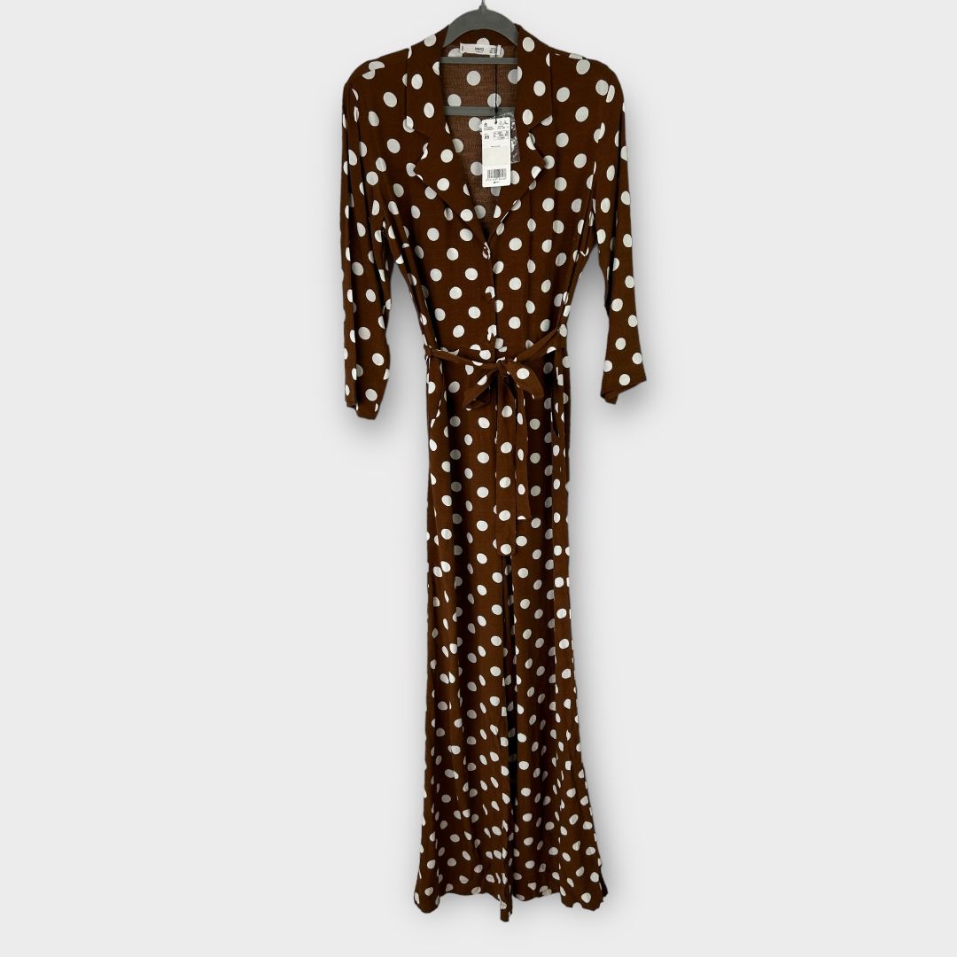 Mango Polka Dot Jumpsuit - XS