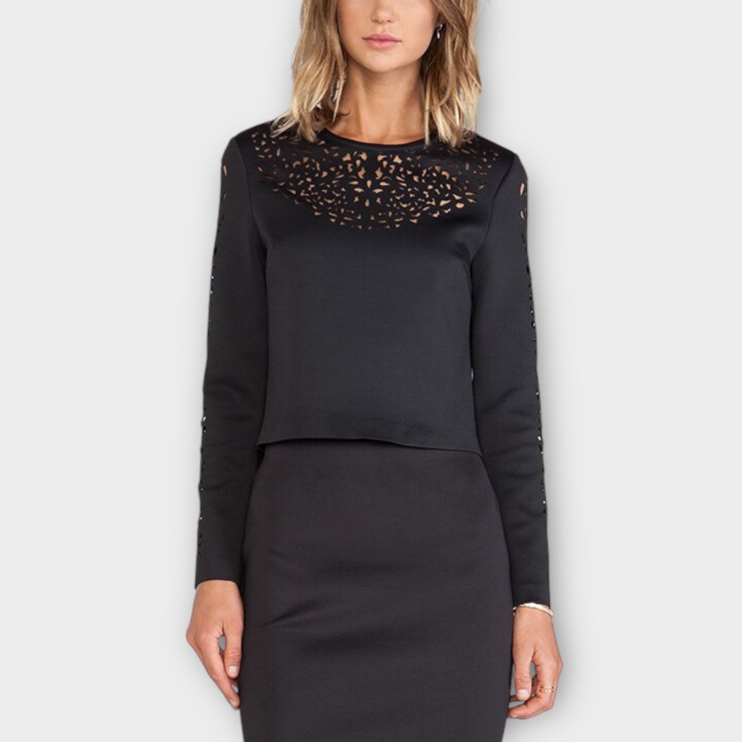 Clover Canyon Lasercut Neoprene Top - S