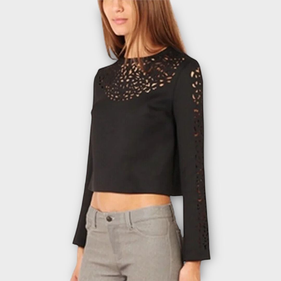 Clover Canyon Lasercut Neoprene Top - S