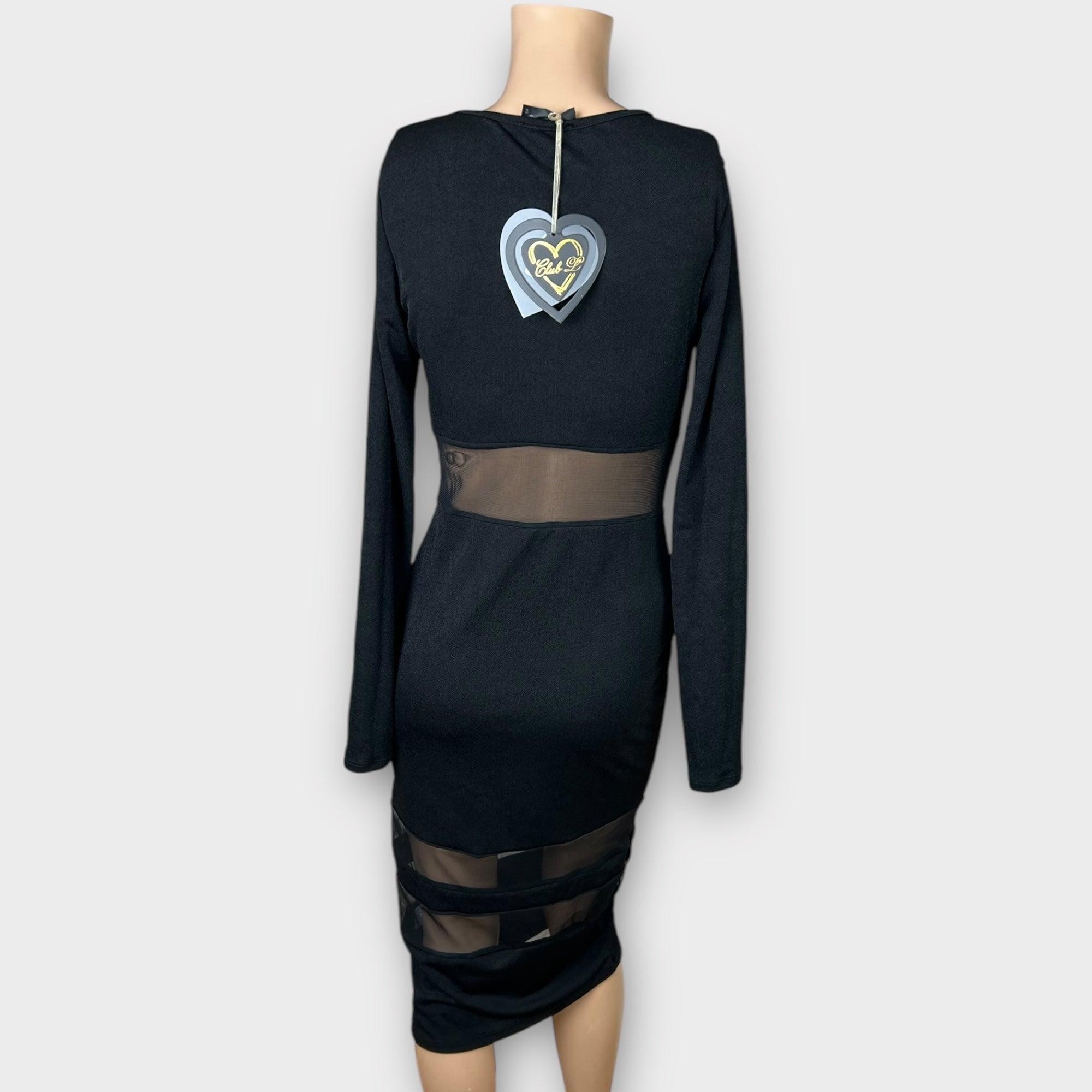 Club London Mesh Panel Dress - 10/12