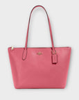 Coach Crossgrain Leather Zip Top Tote Bag