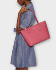 Coach Crossgrain Leather Zip Top Tote Bag