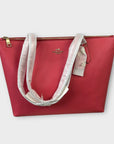 Coach Crossgrain Leather Zip Top Tote Bag