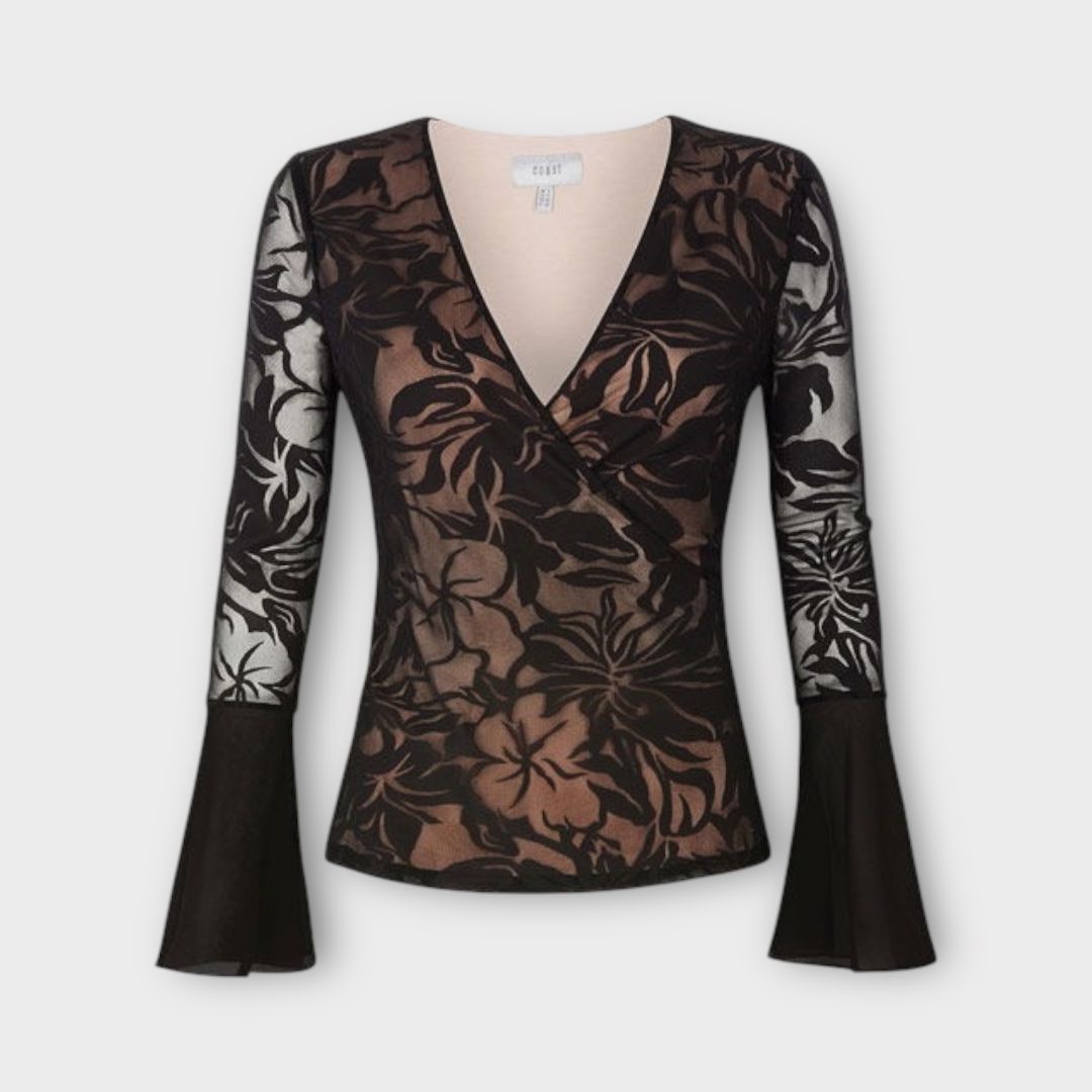 Coast Claire Burnout Wrap Top - 12