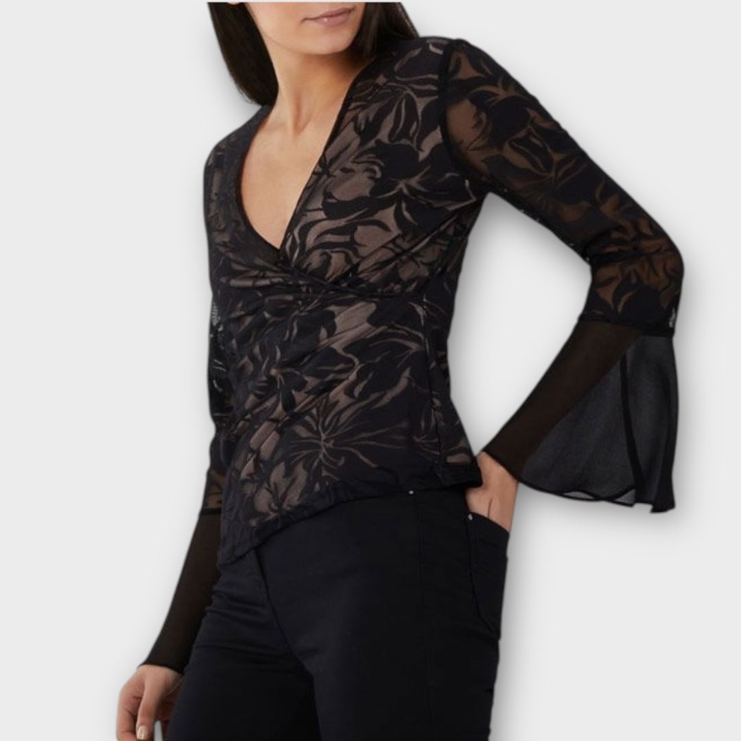 Coast Claire Burnout Wrap Top - 12