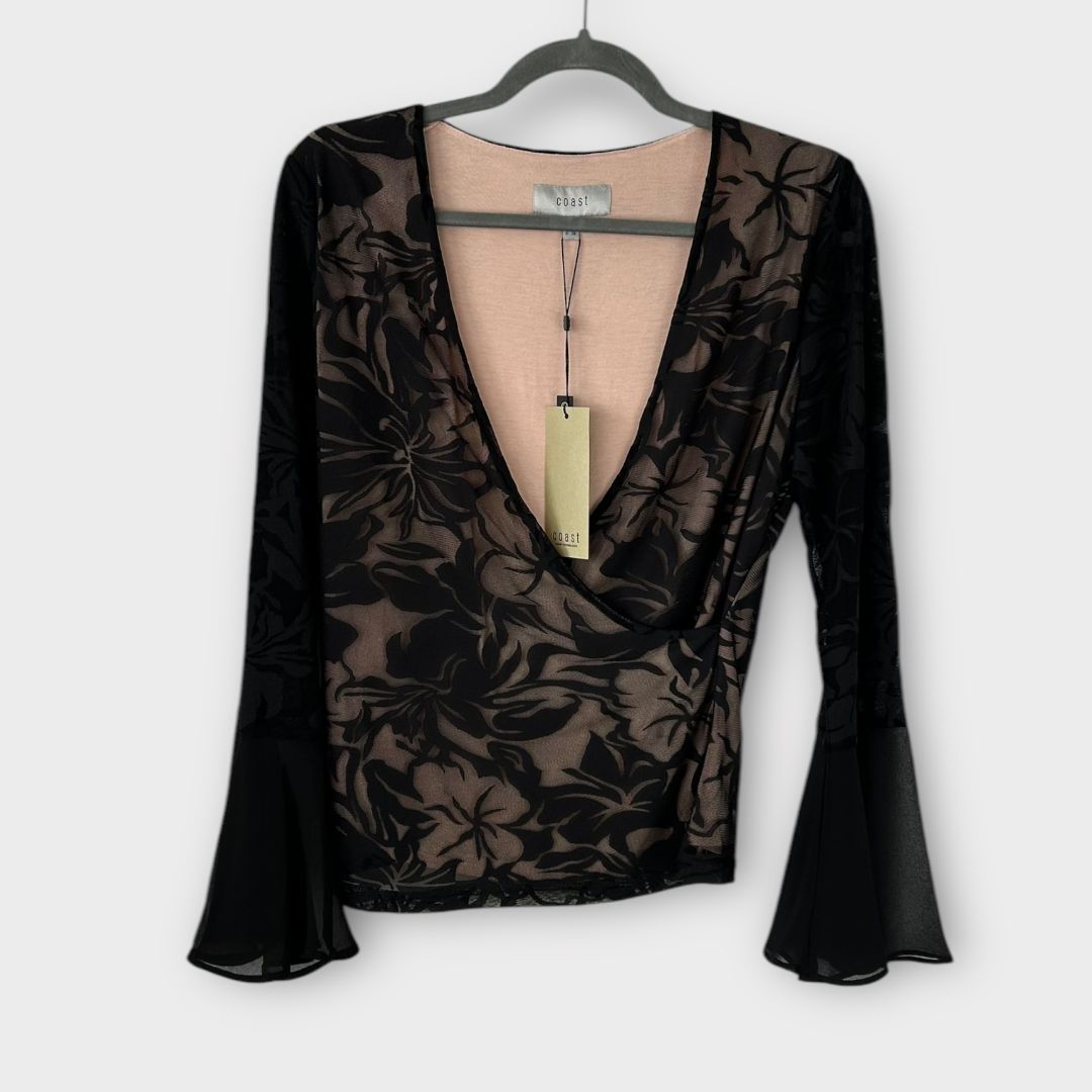 Coast Claire Burnout Wrap Top - 12
