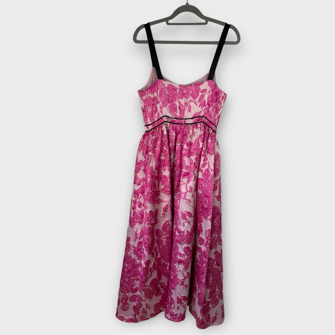 Coast Jacquard Floral Midi Dress - 8/10