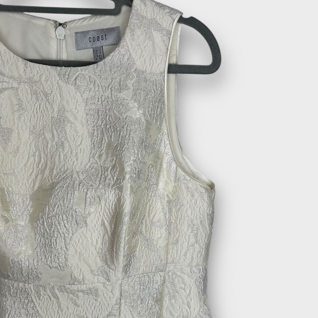 Coast Metallic Jacquard Dress - 12