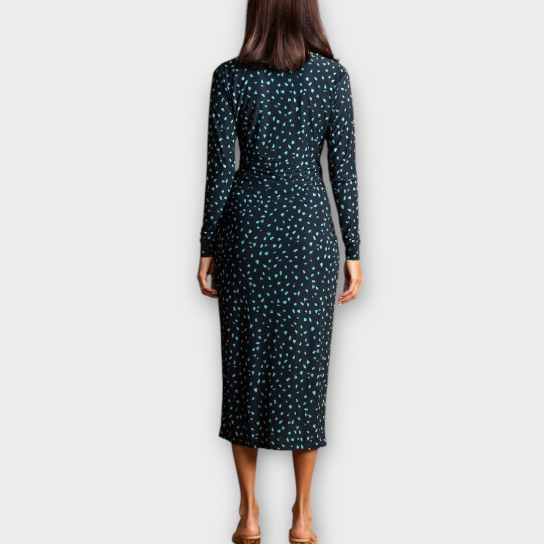 Dancing Leopard Goldie Palm Print Midi Dress - 8