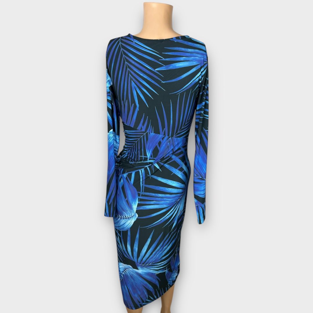 Dancing Leopard Goldie Palm Print Midi Dress - 8
