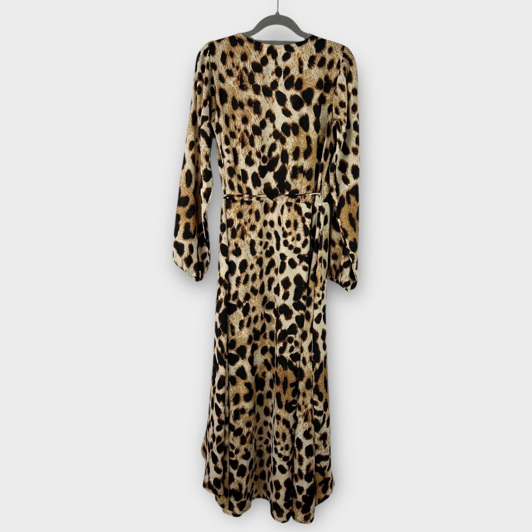 Dancing Leopard Jagger Animal Print Maxi Wrap Dress - 8