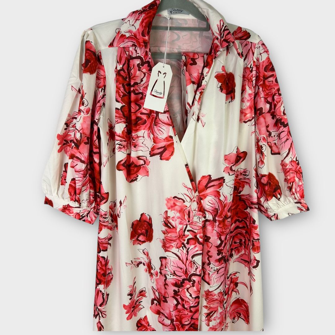 Danity Paris Floral Midi Wrap Dress - S
