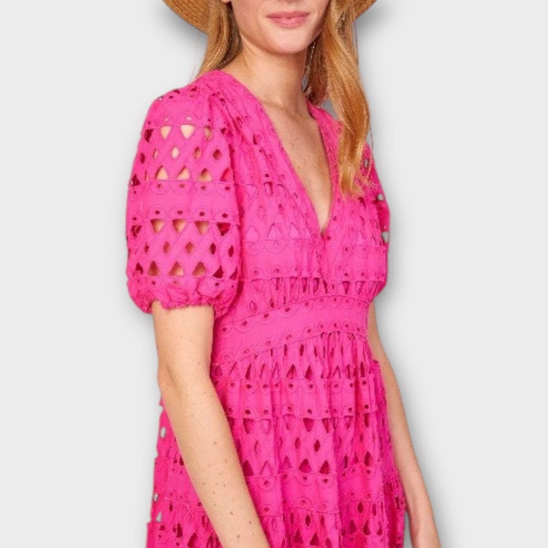 Derhy Pierrette Broderie Maxi Dress - 16 (XL)