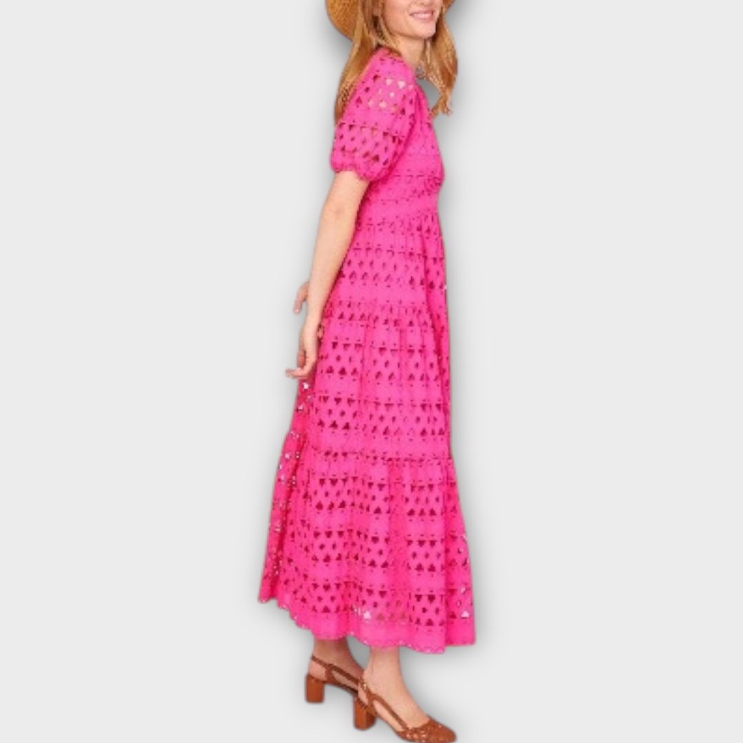 Derhy Pierrette Broderie Maxi Dress - 16 (XL)