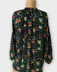 Donna Ida Floral Silk Blouse - M