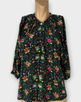 Donna Ida Floral Silk Blouse - M
