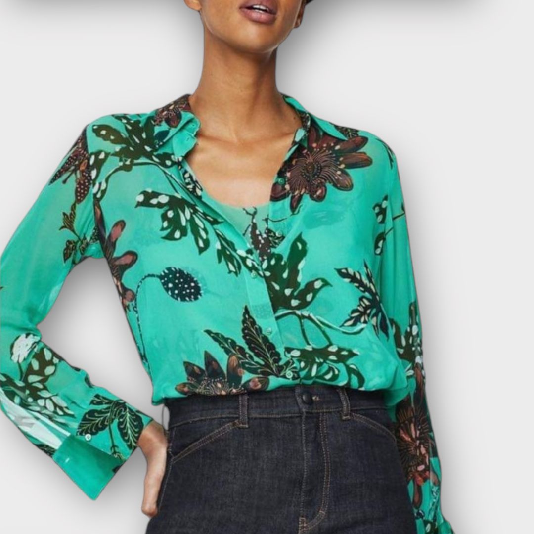Dorothee Schumacher Floral Sheer Shirt - 10