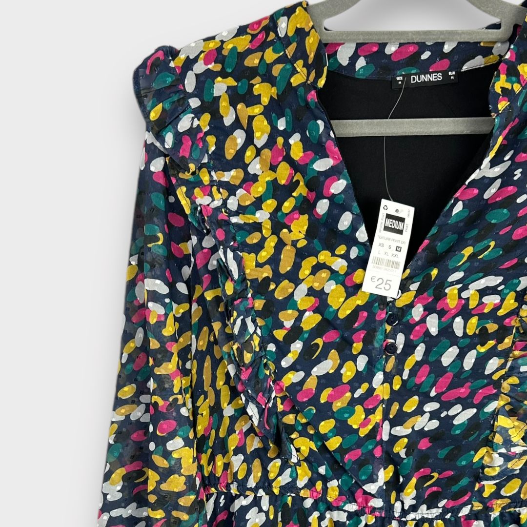 Dunnes Texture Print Midi Dress - 12/14 (M)