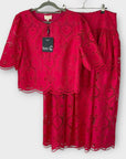 Fee G Jessie Lace Top & Skirt Two Piece - 14