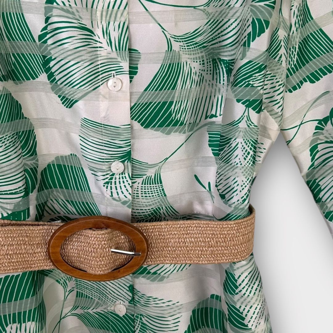 Fee G Palm Print Dress - 12