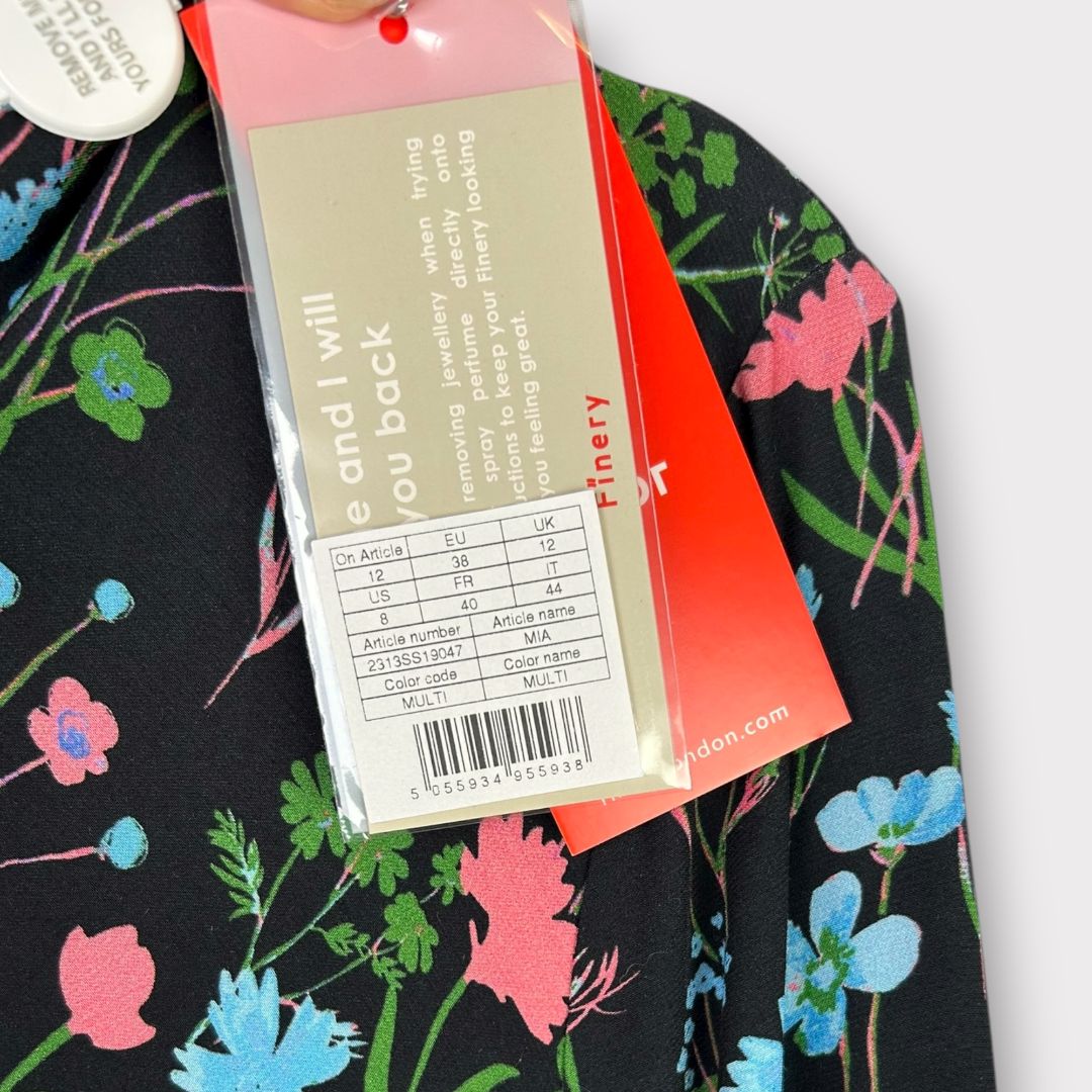 Finery Mia Mixed Floral Print Dress - 12