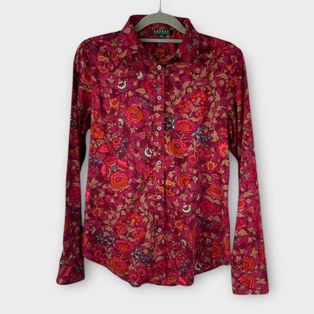Ralph Lauren Floral Cotton Shirt - 8 (XS)