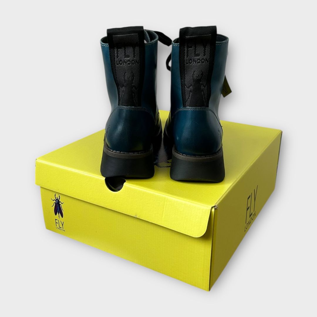 Fly London Lace Up Leather Ankle Boots - 4/37
