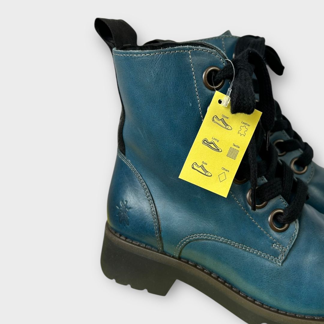 Fly London Lace Up Leather Ankle Boots - 4/37