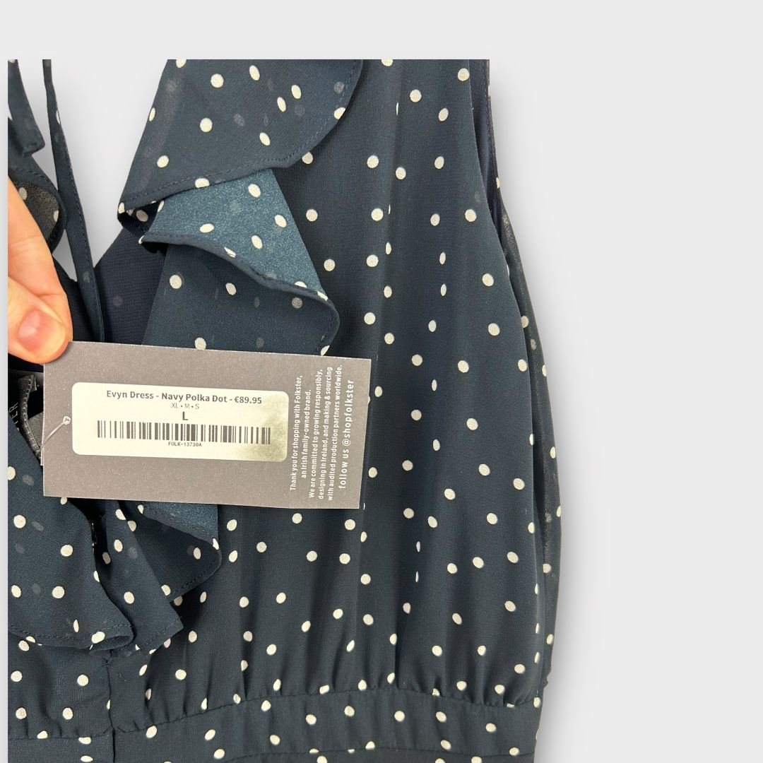 Folkster Polka Dot Maxi Dress - 12/14 (L)