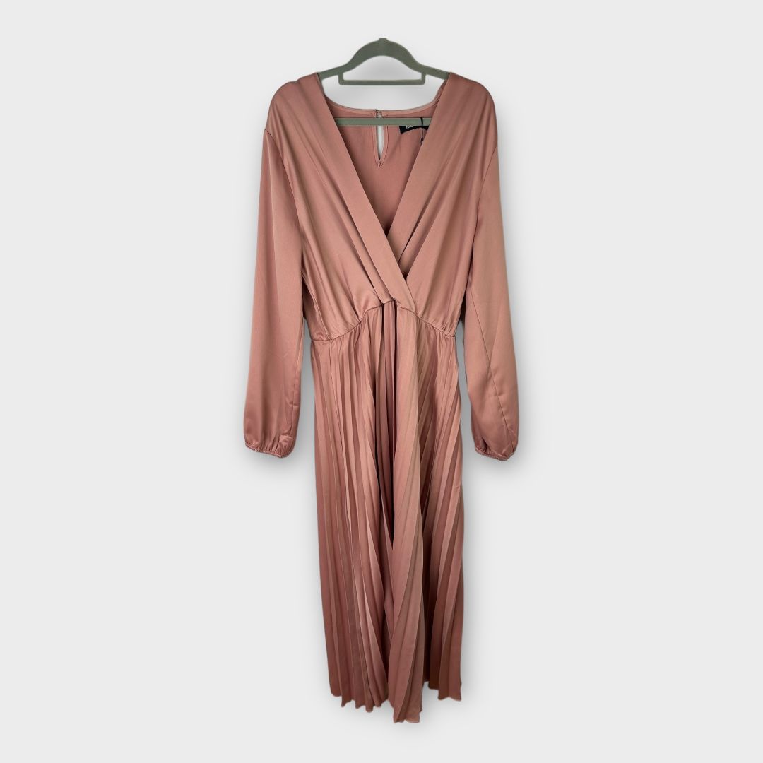 Foreva Young Satin Pleated Midi Dress - XL (16)