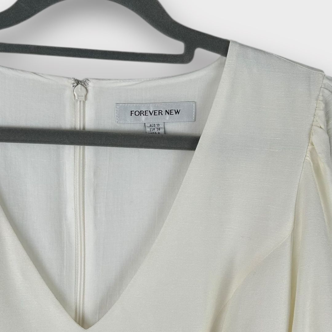 Forever New Delphi Lace Trim Midi Dress - 10