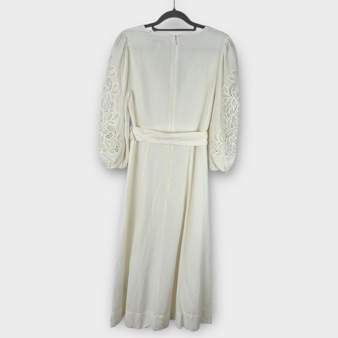 Forever New Delphi Lace Trim Midi Dress - 10