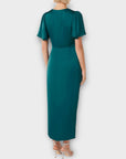 Forever New Estelle Satin Flutter Sleeve Midi Dress - 10