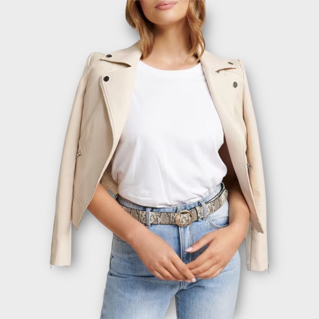 Forever New Faux Leather Lola Biker Jacket - 10