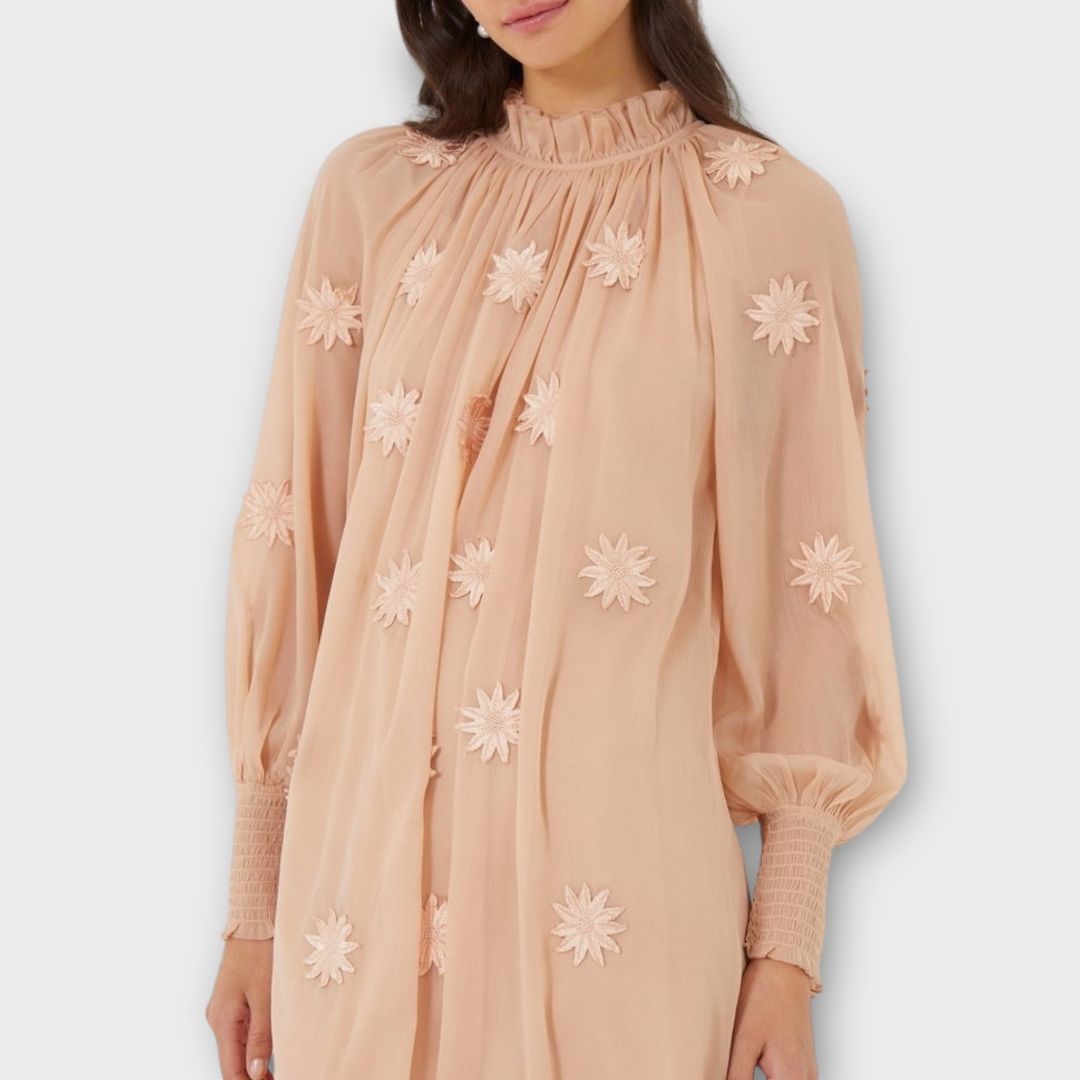 French Connection Aziza Lace High Neck Mini Dress - 14