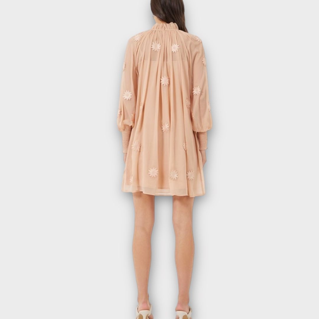 French Connection Aziza Lace High Neck Mini Dress - 14