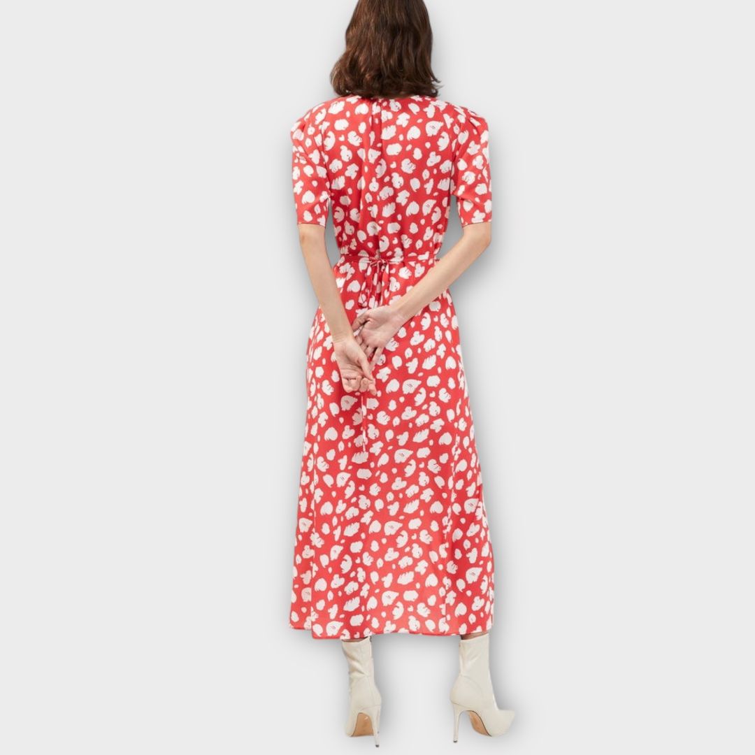 French Connection Drape Front Split Midi Dress - 10