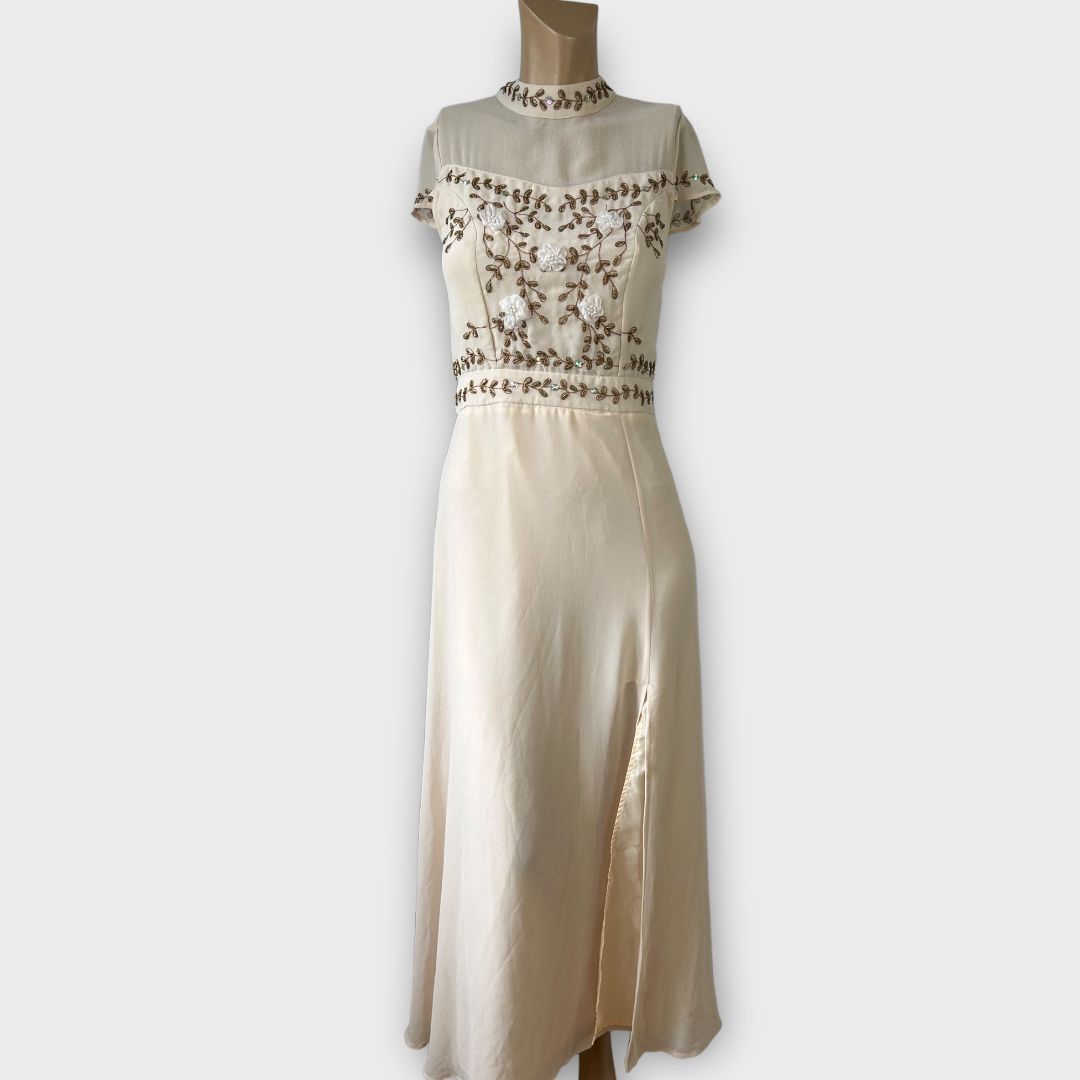 Frock And Frill Floral Embellished Maxi Dress - 8