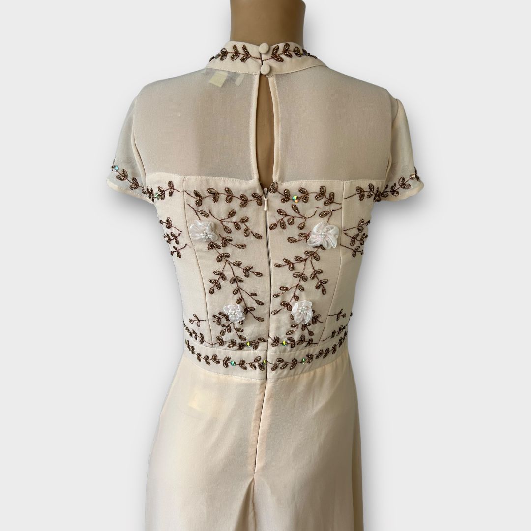 Frock And Frill Floral Embellished Maxi Dress - 8