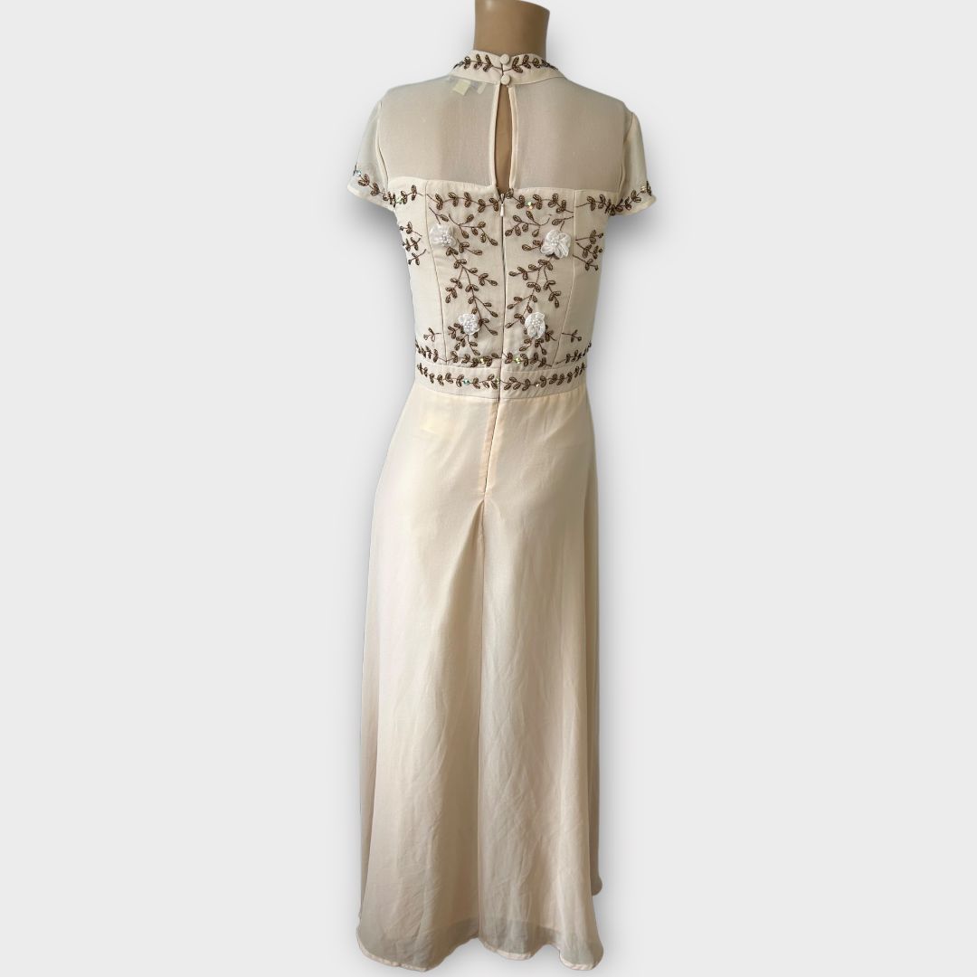 Frock And Frill Floral Embellished Maxi Dress - 8