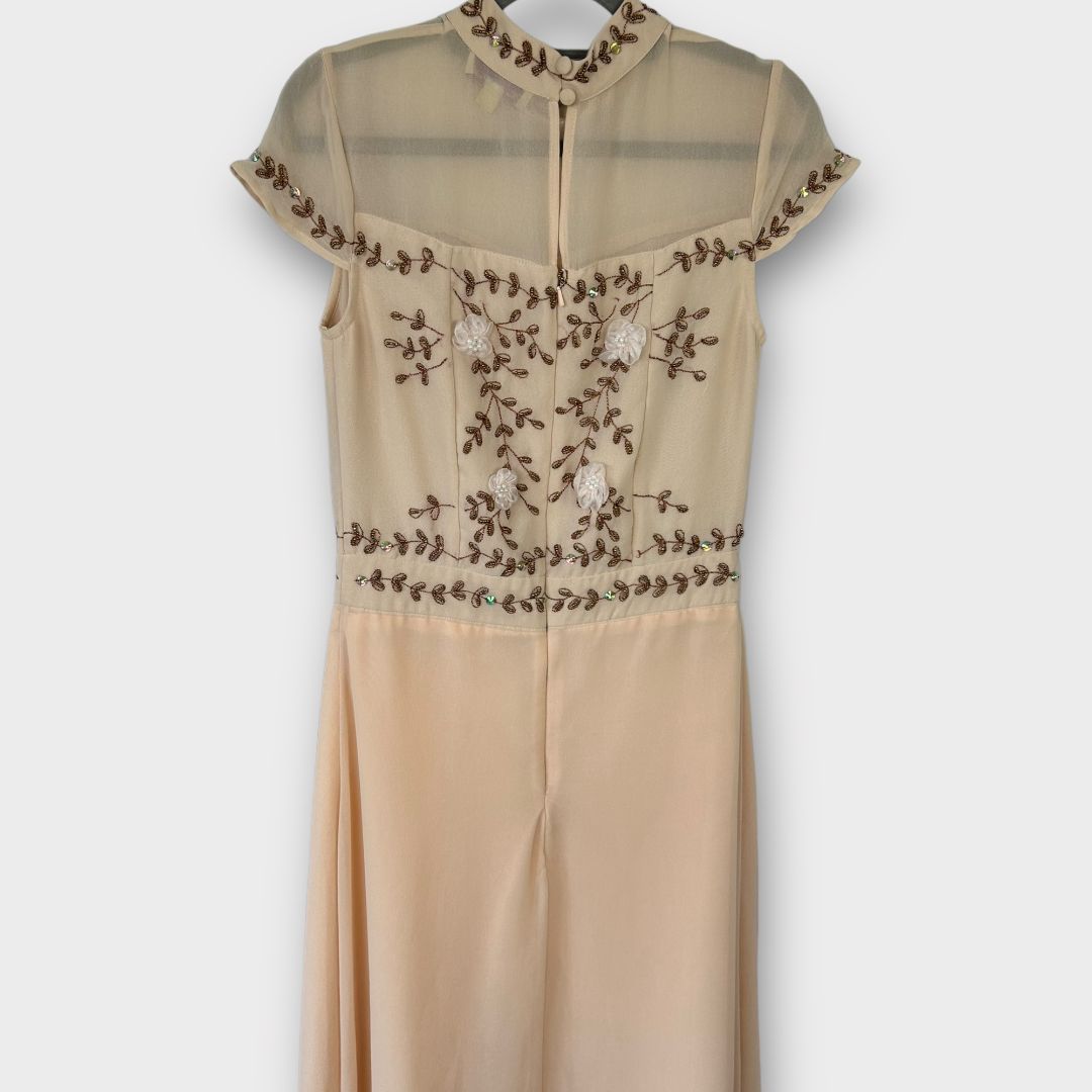 Frock And Frill Floral Embellished Maxi Dress - 8