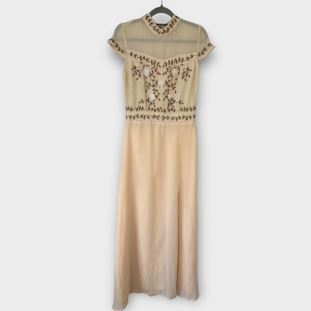 Frock And Frill Floral Embellished Maxi Dress - 8
