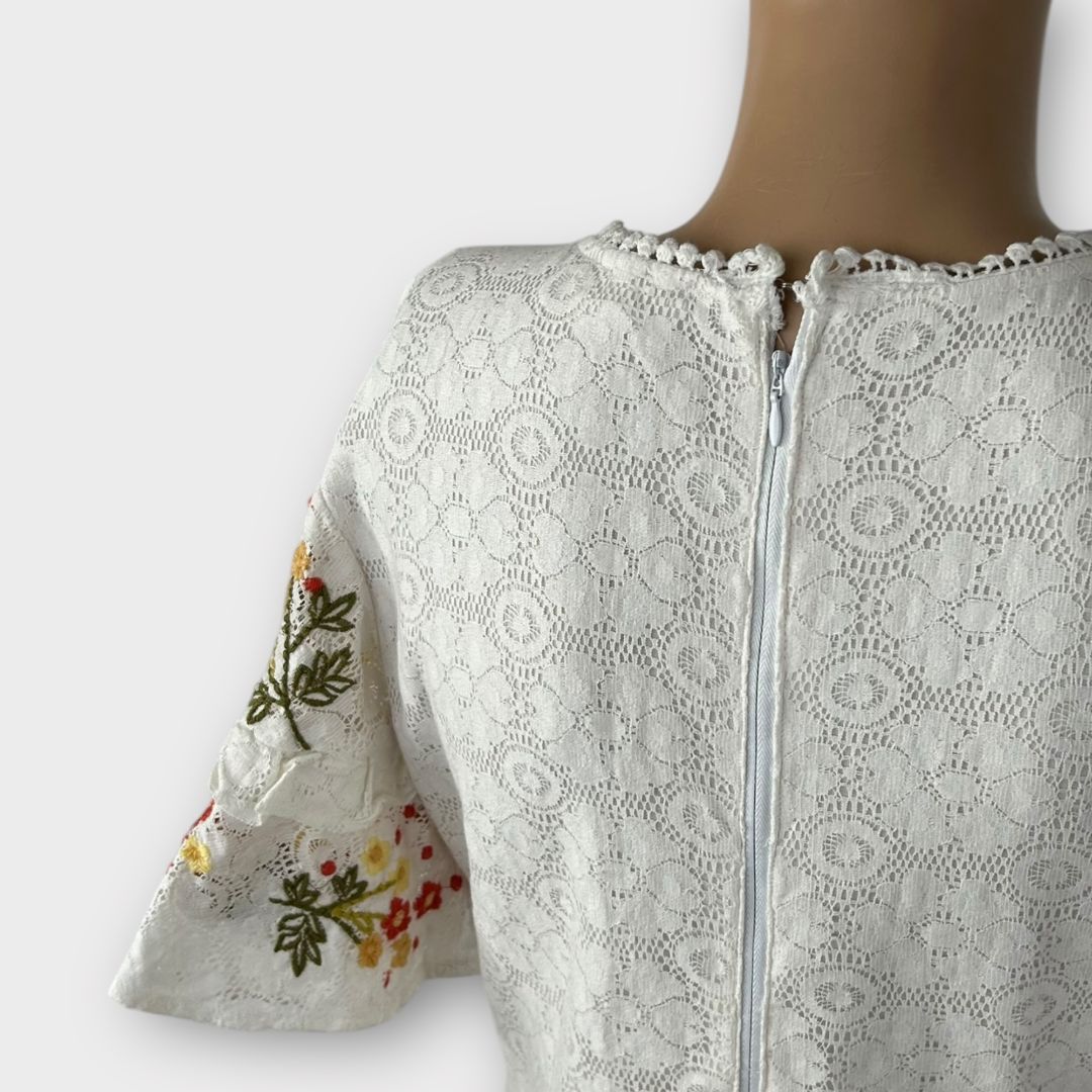 Frock &amp; Frill Embroidered Floral Dress - 14