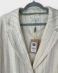 Gallery Linen Blend Pinstripe Blazer - 16