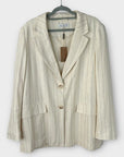 Gallery Linen Blend Pinstripe Blazer - 16