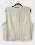 Gallery Linen Blend Pinstripe Waistcoat - 14
