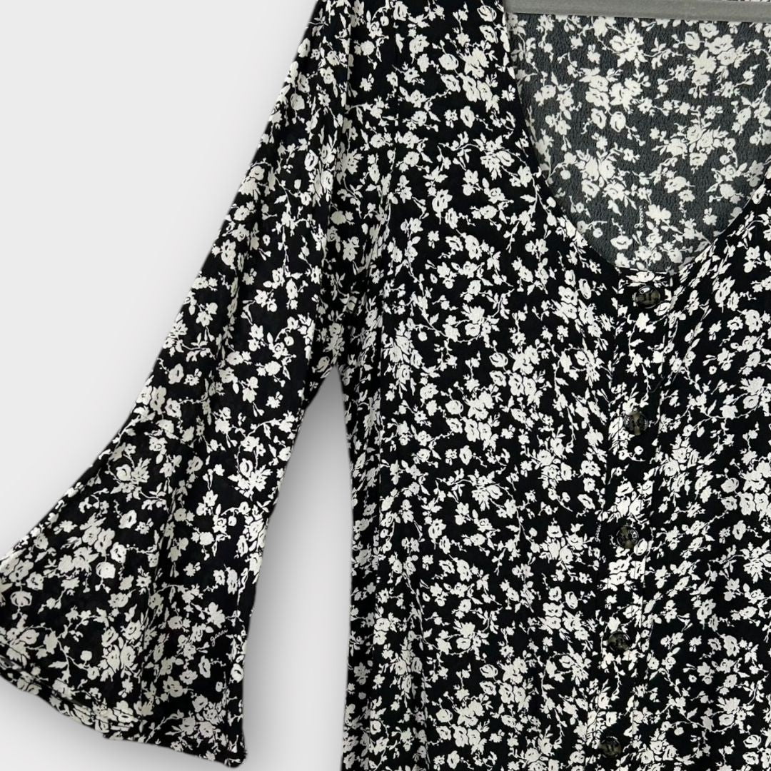 Ganni Floral Crepe Midi Dress - 10