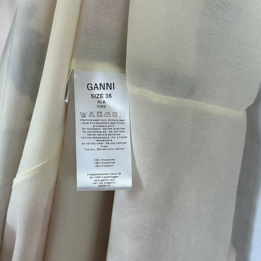 Ganni Floral Mesh Wrap Dress - 8/10